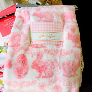 Marlo Lorenz Throw Bunny Easter Eggs Blanket NEW